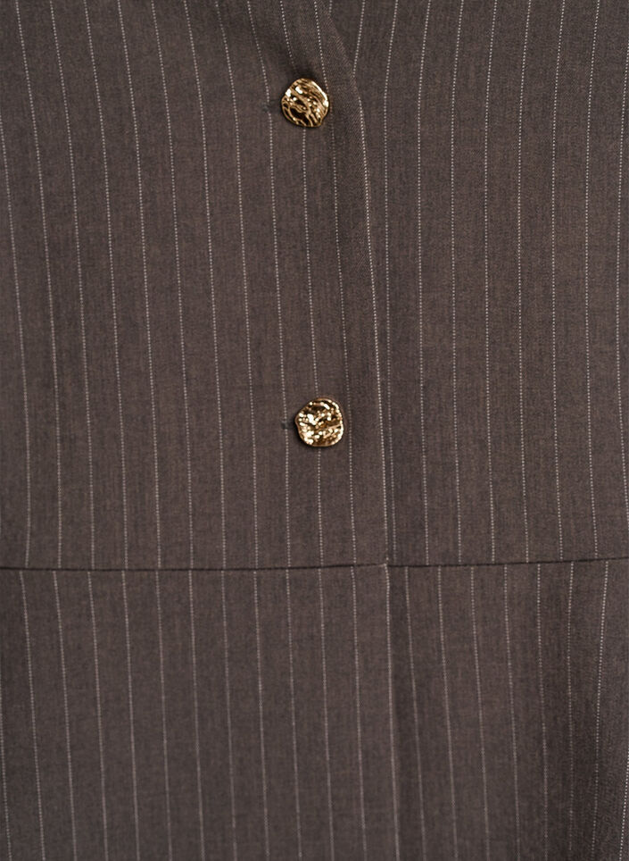 Pinstriped waistcoat with peplum, Brown, Packshot image number 2