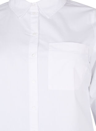 Shirt in cotton blend, Bright White, Packshot image number 2