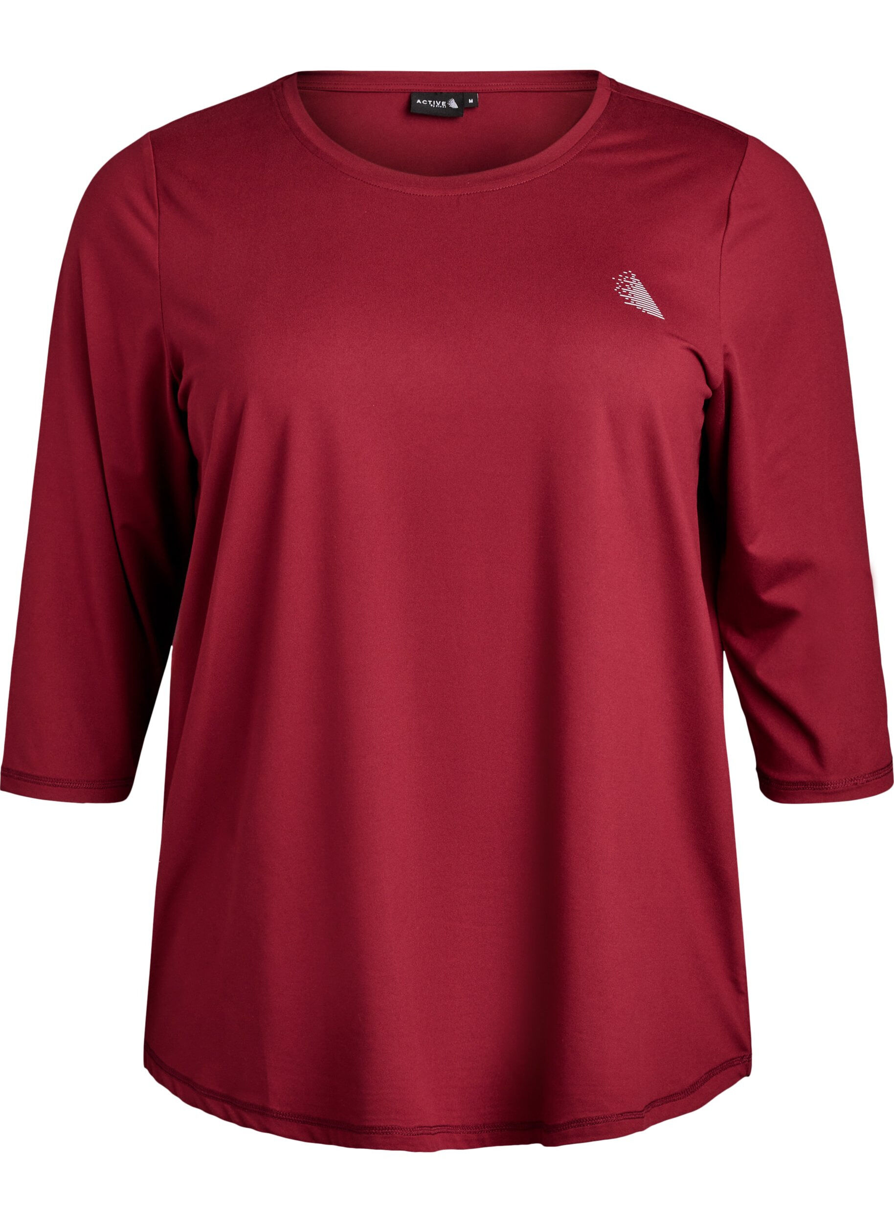 Zizzifashion Sports top with 3/4 sleeves, Red, Packshot image number 0
