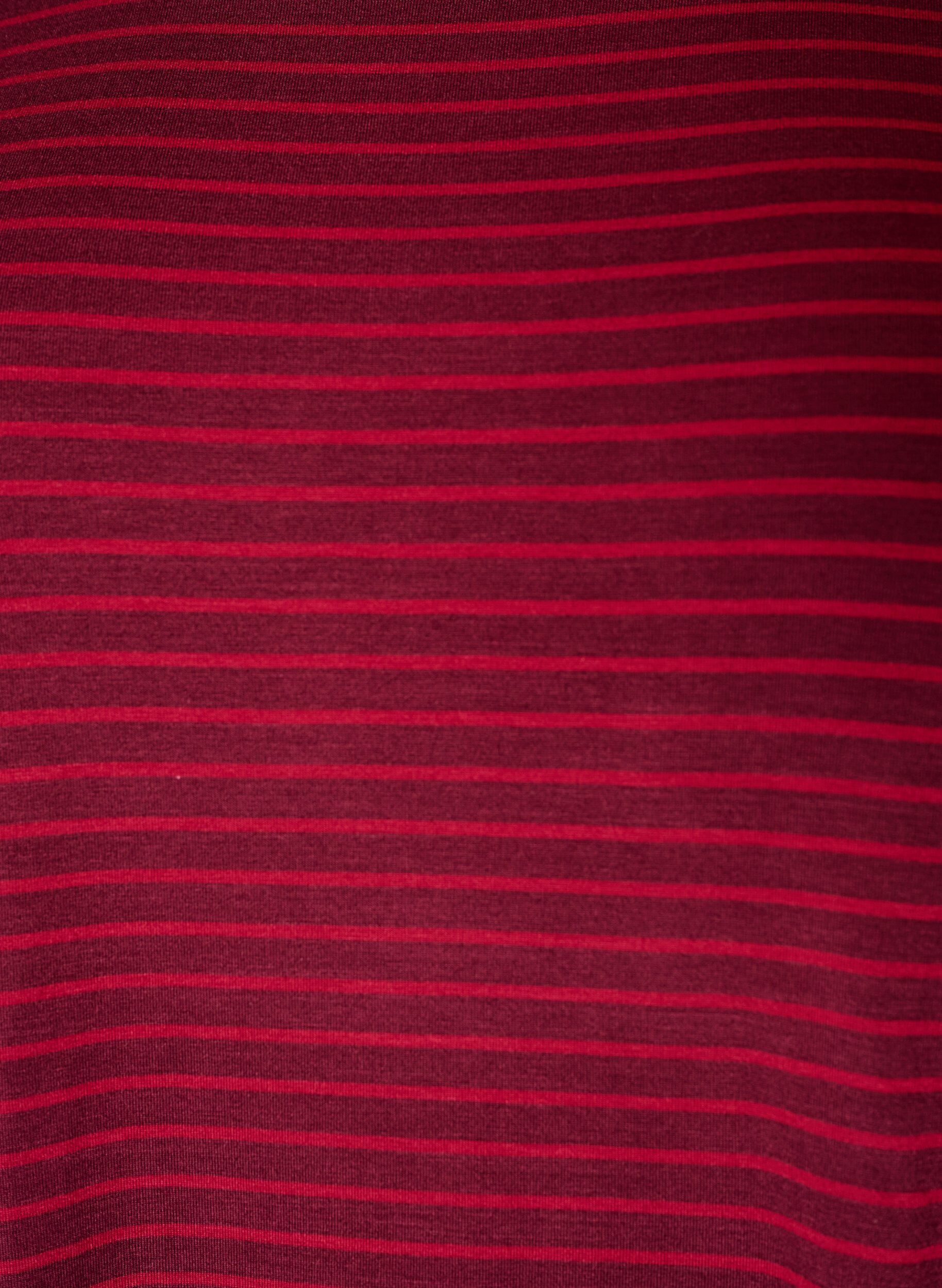 ZizzifashionStriped T-shirt in viscose with a round neck, Red, Packshot image number 2