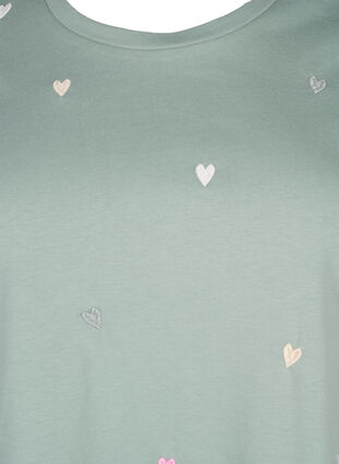 Organic cotton T-shirt with hearts, Chinois G. Love Emb., Packshot image number 2