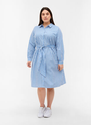 Striped shirt dress in cotton, Regatta, Model image number 2