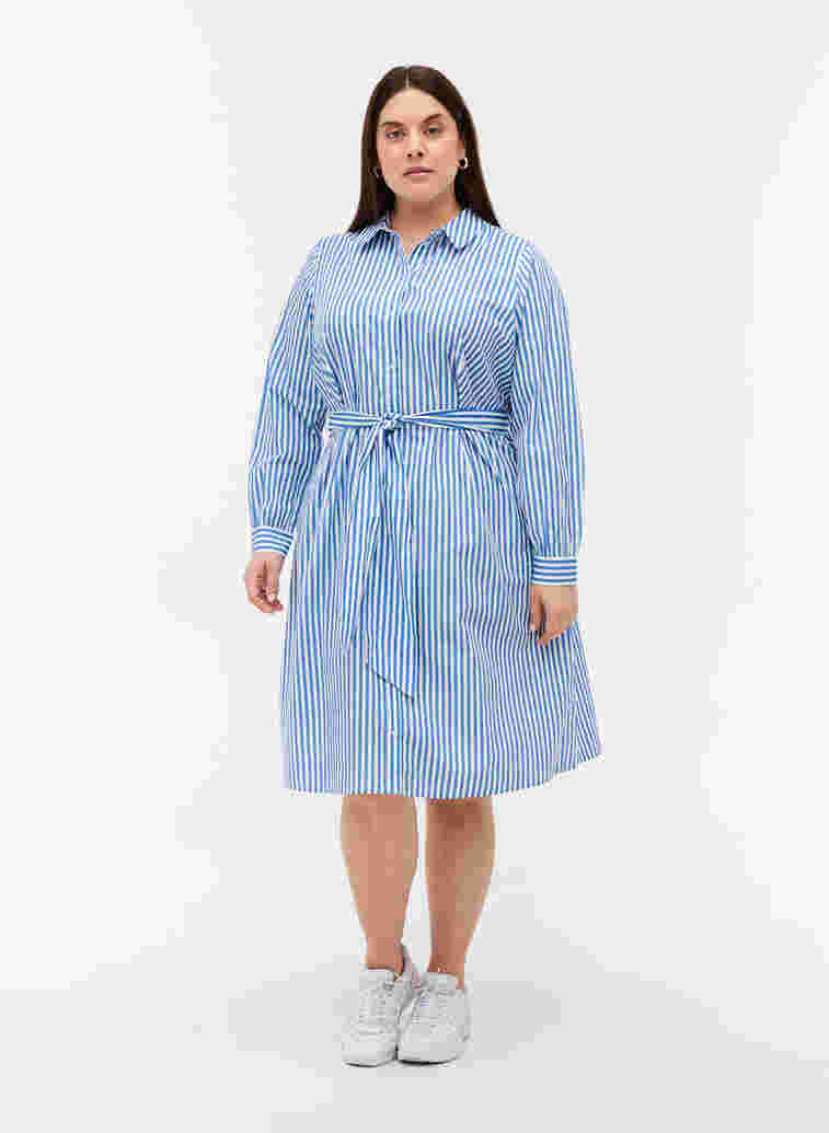 Striped shirt dress in cotton, Regatta, Model image number 2