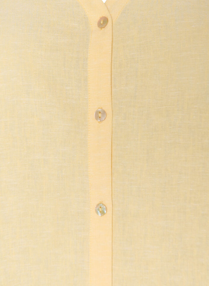 Blouse in linen and viscose with V-neck, 1211, Packshot image number 2