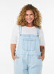Striped denim overalls, Light Blue, Model image number 2