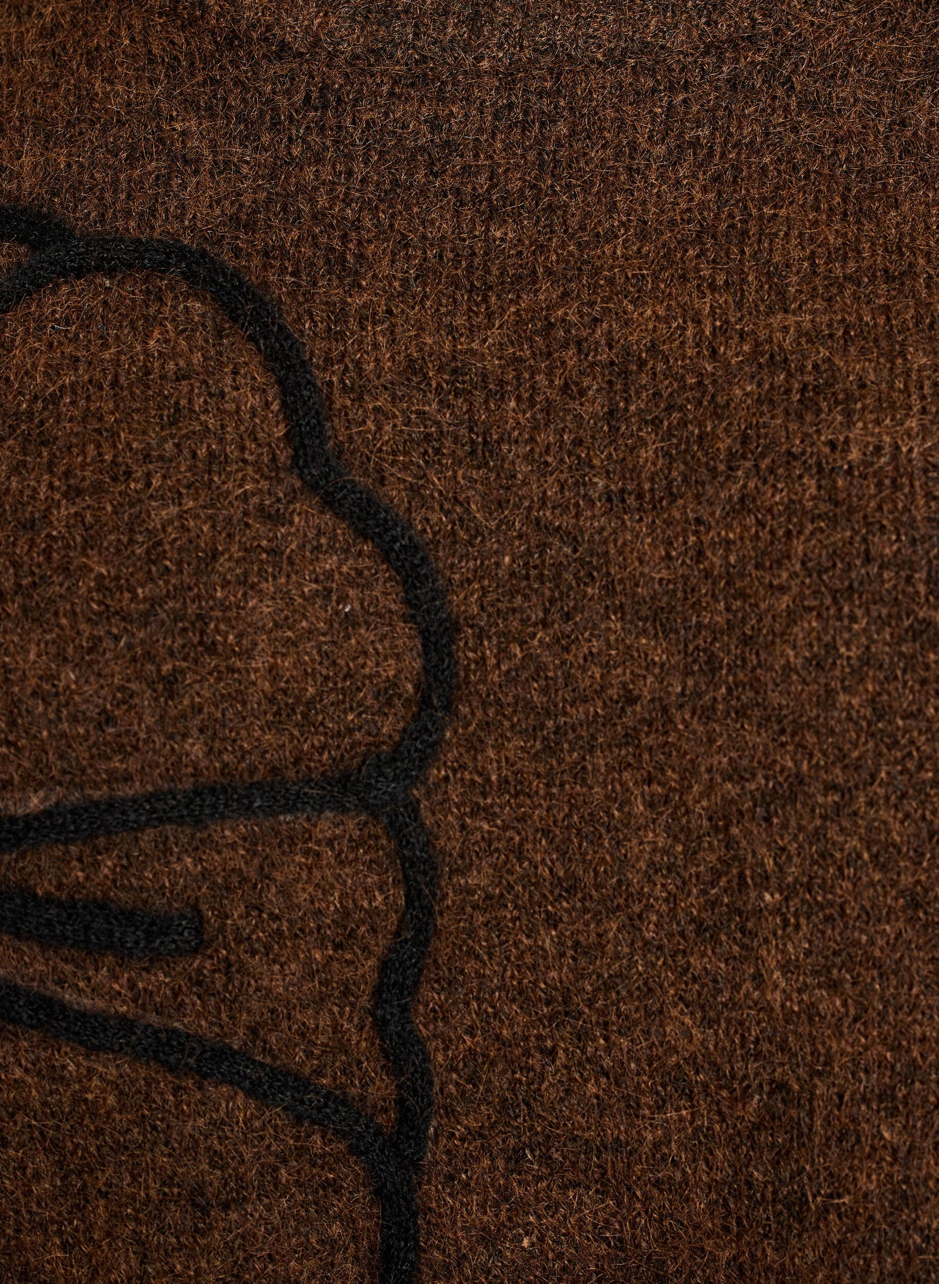 ZizzifashionJumper dress with large flower appliqu&eacute;, Brown, Packshot image number 2