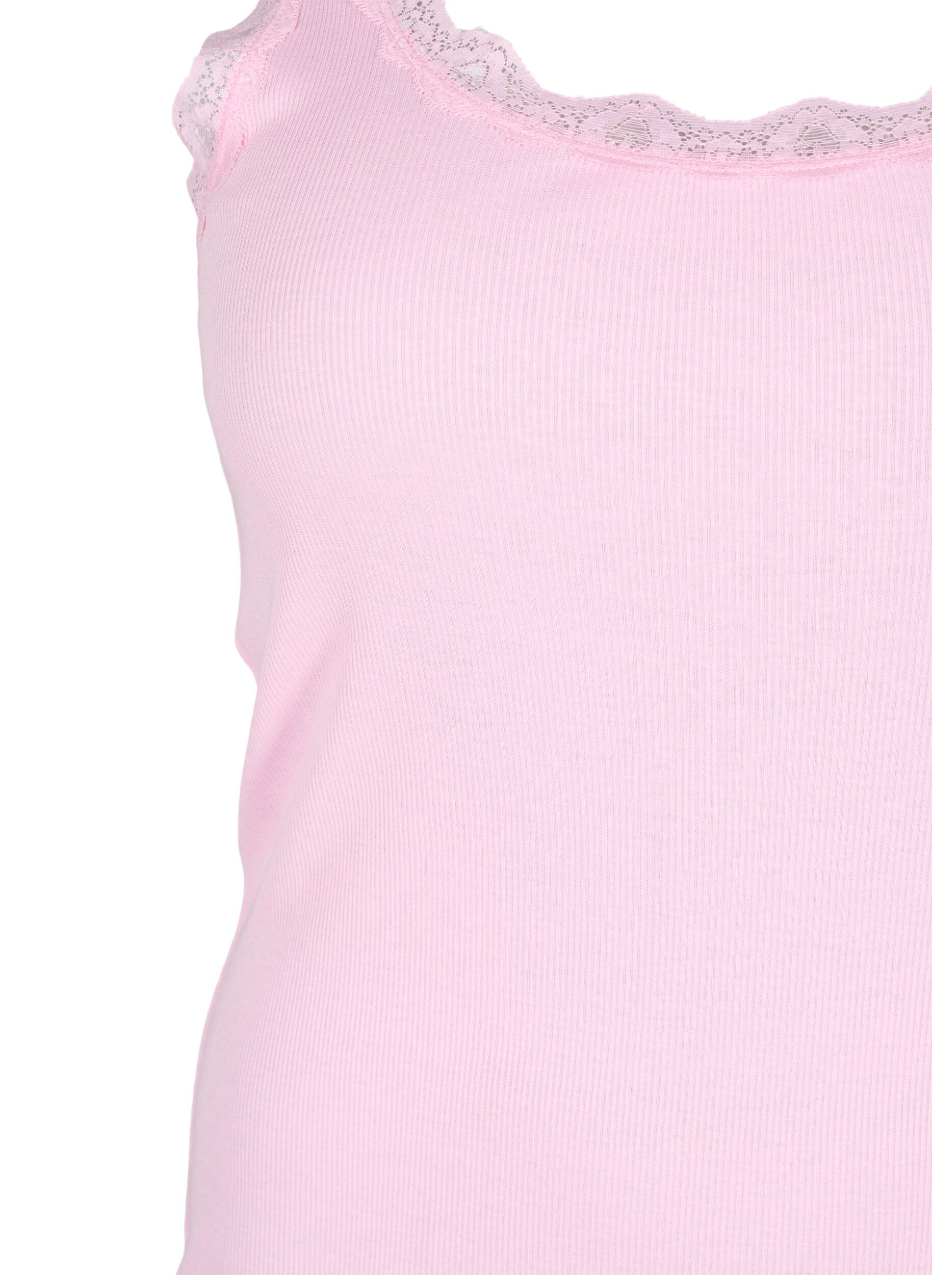 ZizzifashionTop with lace trim, Pink, Packshot image number 2