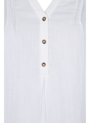 Cotton dress with 3/4 sleeves, Bright White, Packshot image number 2
