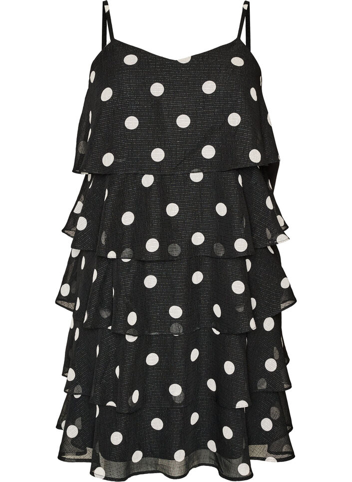 black and white layered dress Milla Women's Black Fitted Maxi Dress With Puffy Tiered Skirt