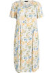 Viscose midi dress with a floral print, Blue, Packshot image number 0