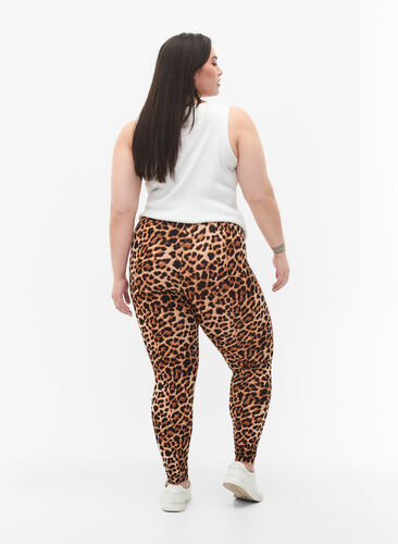 Viscose leggings with leopard print, Leo, Model image number 1
