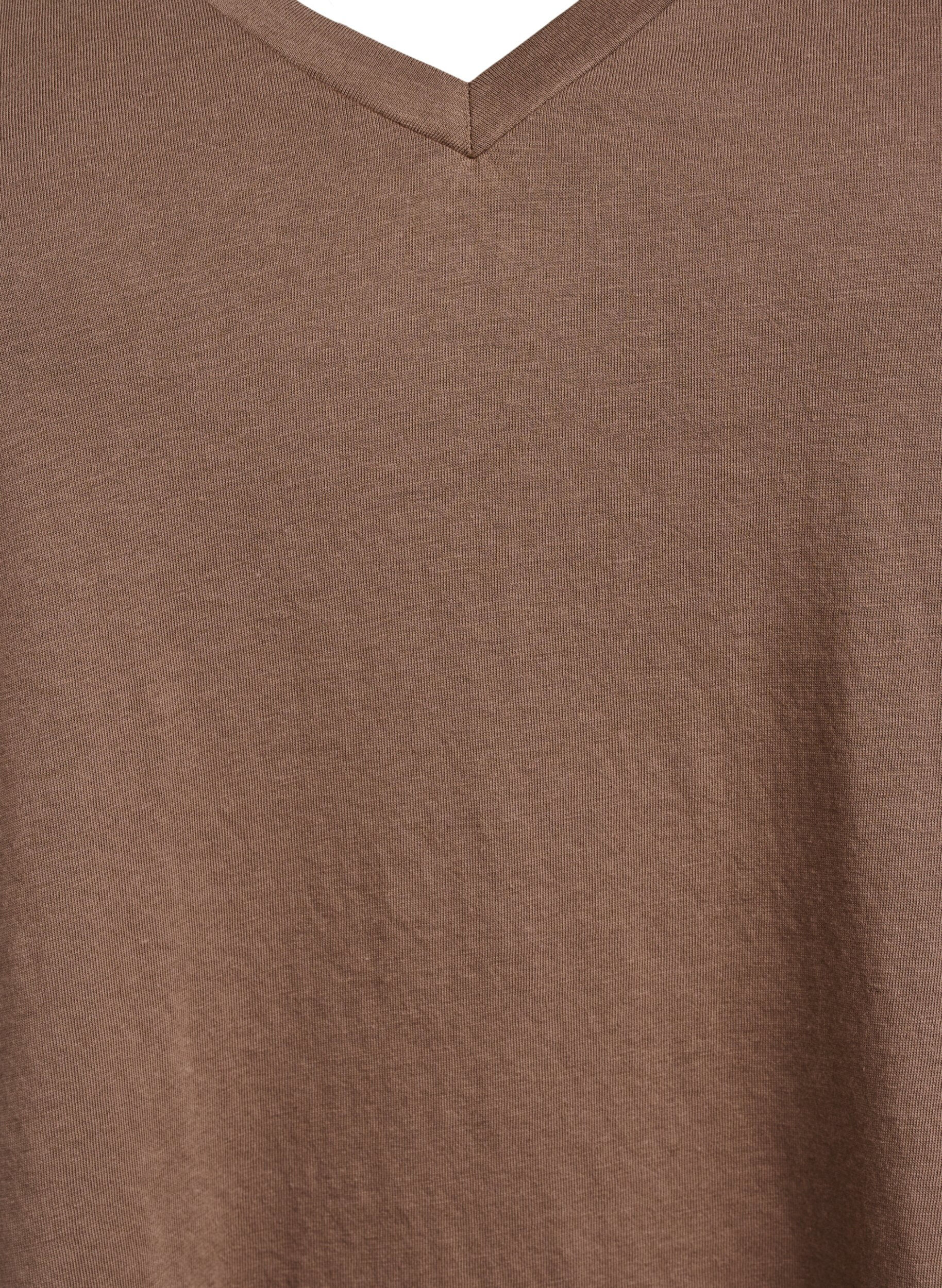 Zizzifashion FLASH - V-neck T-shirt, Brown, Packshot image number 2