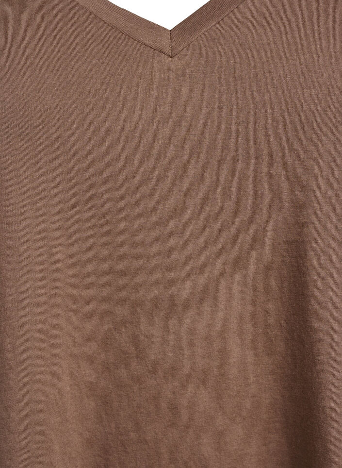 FLASH - V-neck T-shirt, Brown, Packshot image number 2