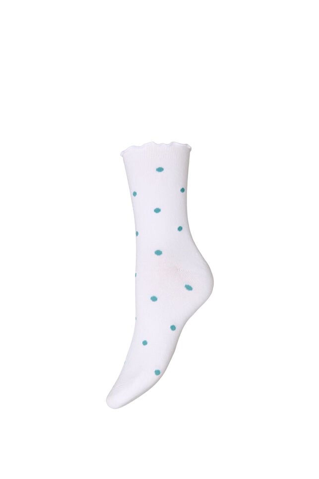 Cotton socks with patterns, White, Packshot image number 0