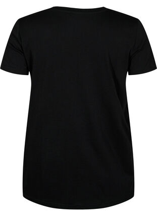 Training T-shirt with print, Black w. Mind/Body, Packshot image number 1