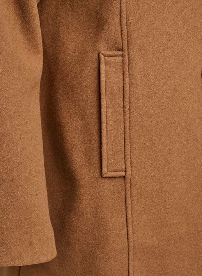 Short coat with A-line shape, Brown, Packshot image number 3
