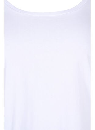 Basic cotton blouse 2-pack, Black/Bright W, Packshot image number 3