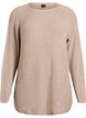 Knitted jumper with a diagonal pattern and raglan sleeves, Beige, Packshot image number 0