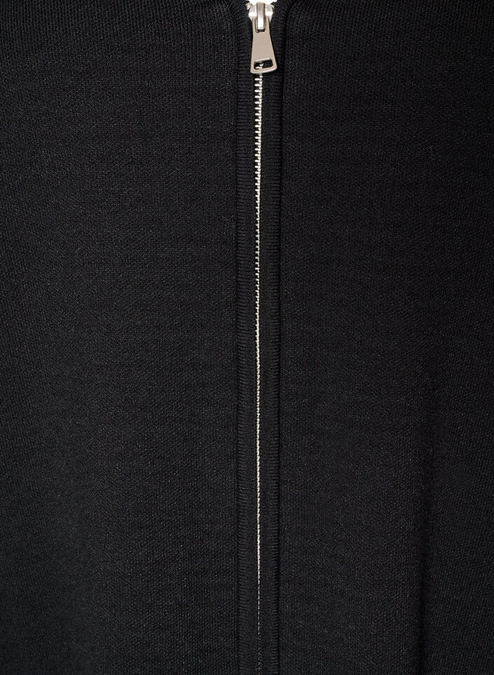 Cardigan with 2-way zip, Black, Packshot image number 2