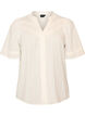 Cotton blouse with decorative bands, Vanilla, Packshot image number 0