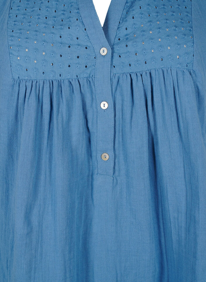 Cotton tunic with anglaise embroidery, Riverside, Packshot image number 2