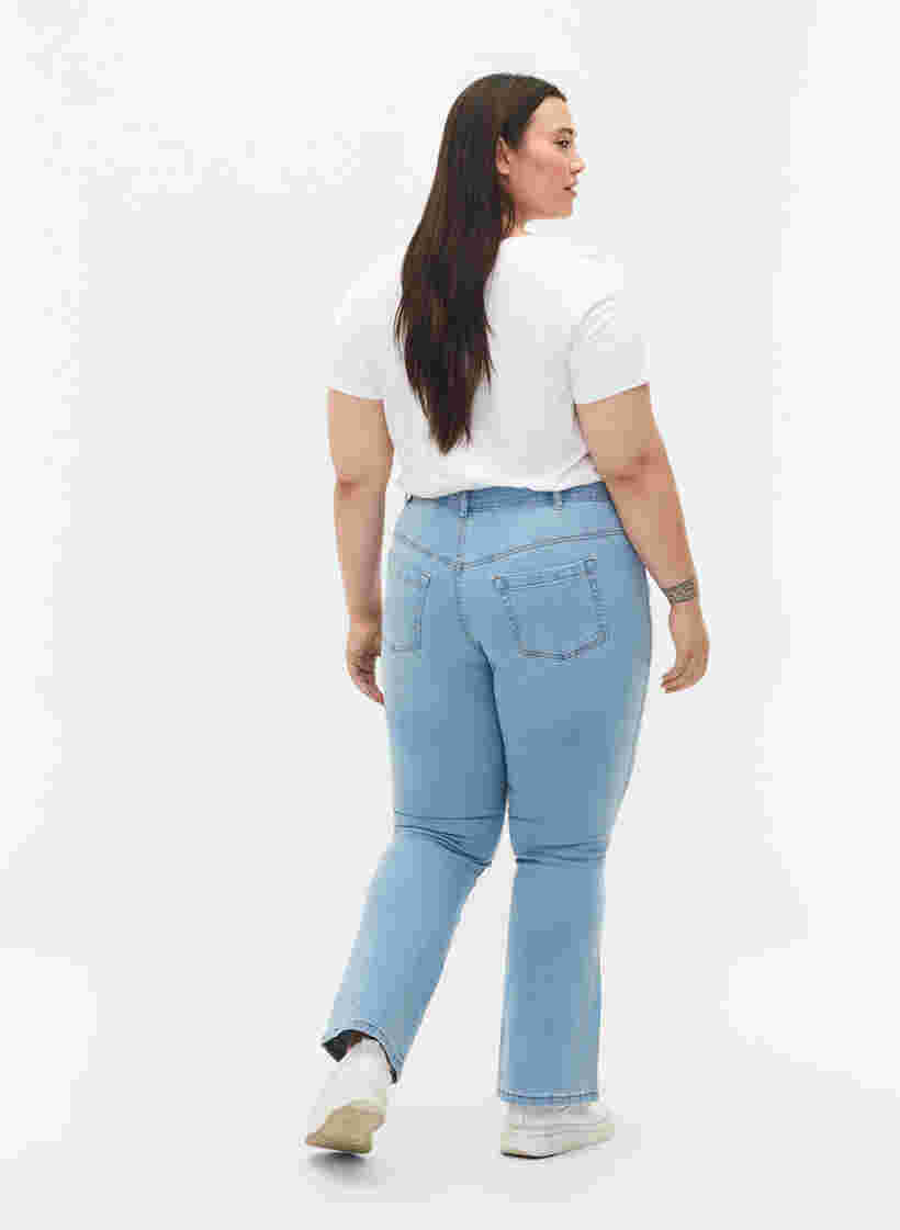 High-waisted Ellen bootcut jeans, Ex Lgt Blue, Model image number 1