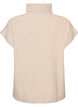 Knitted vest with turtleneck and cable knit, Beige, Packshot image number 1