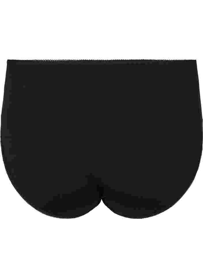 5-pack cotton knickers with high waist, Black, Packshot image number 1