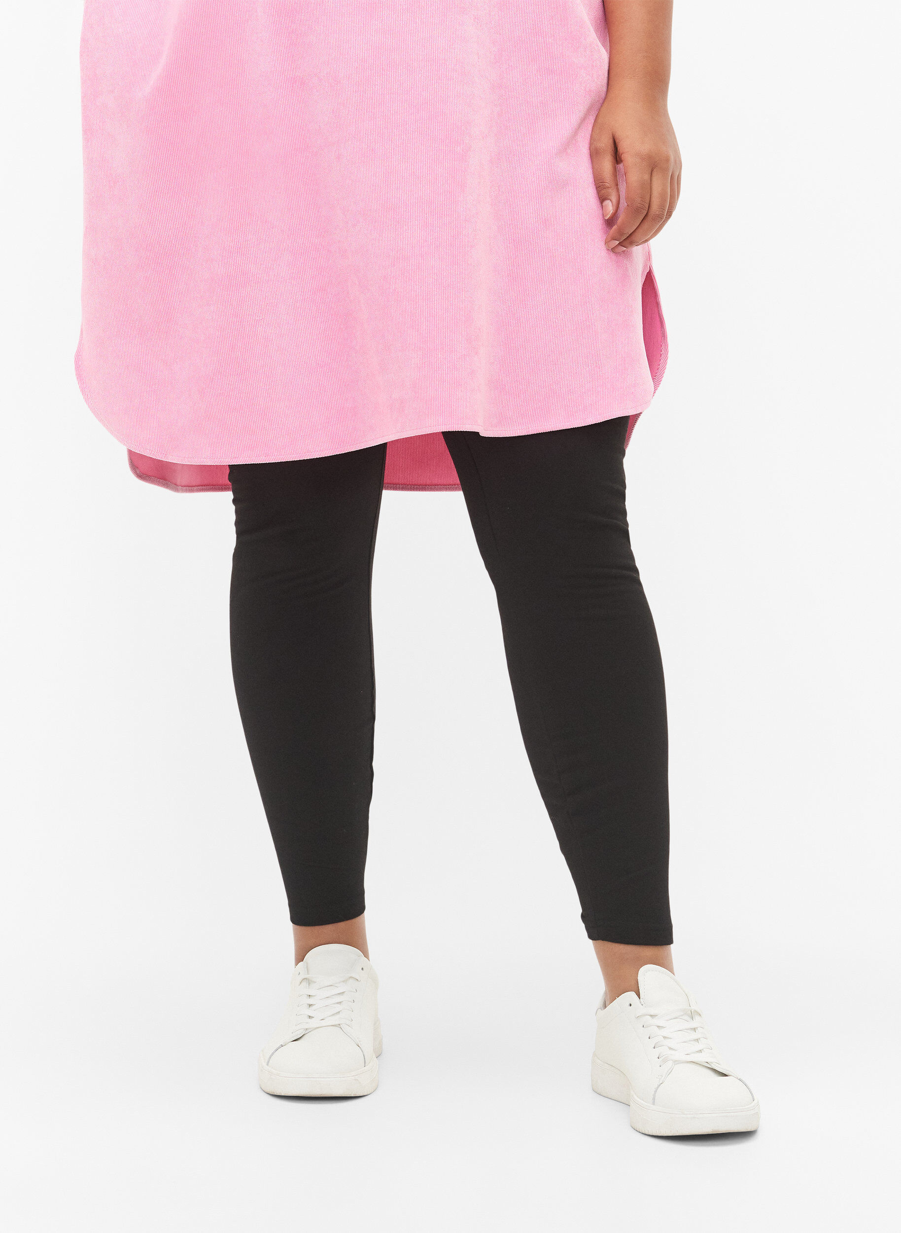 ZizzifashionLeggings in cotton with lining, Black, Model image number 3