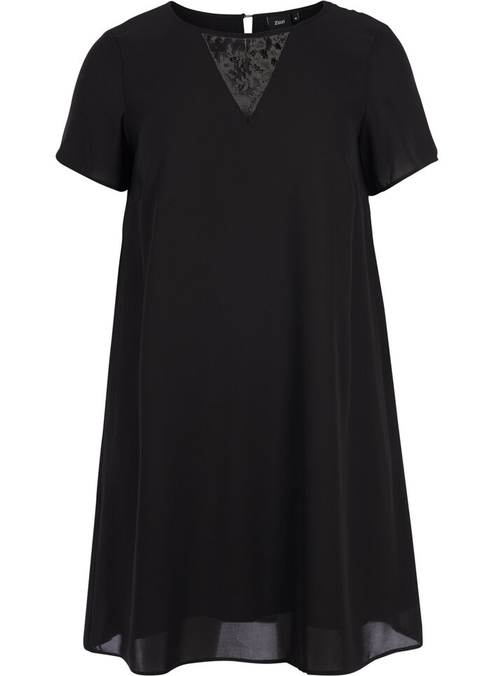 SFZ-24FE6208POPLIN BLACK SHIRT DRESS