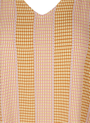 Viscose dress with print and v-neck, Apple Cinnamon AOP, Packshot image number 2