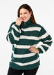 FLASH - Knitted sweater with high neck and zipper, Green, Model image number 0