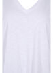 Single colour oversized t-shirt with v-neck, White, Packshot image number 2