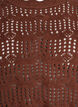 Loose knitted blouse with eyelet pattern, Brown, Packshot image number 2