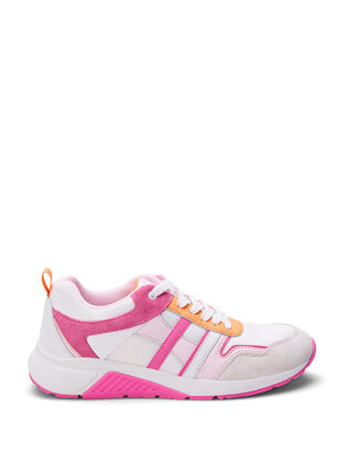 Wide fit trainers, White Pink, Packshot image number 0