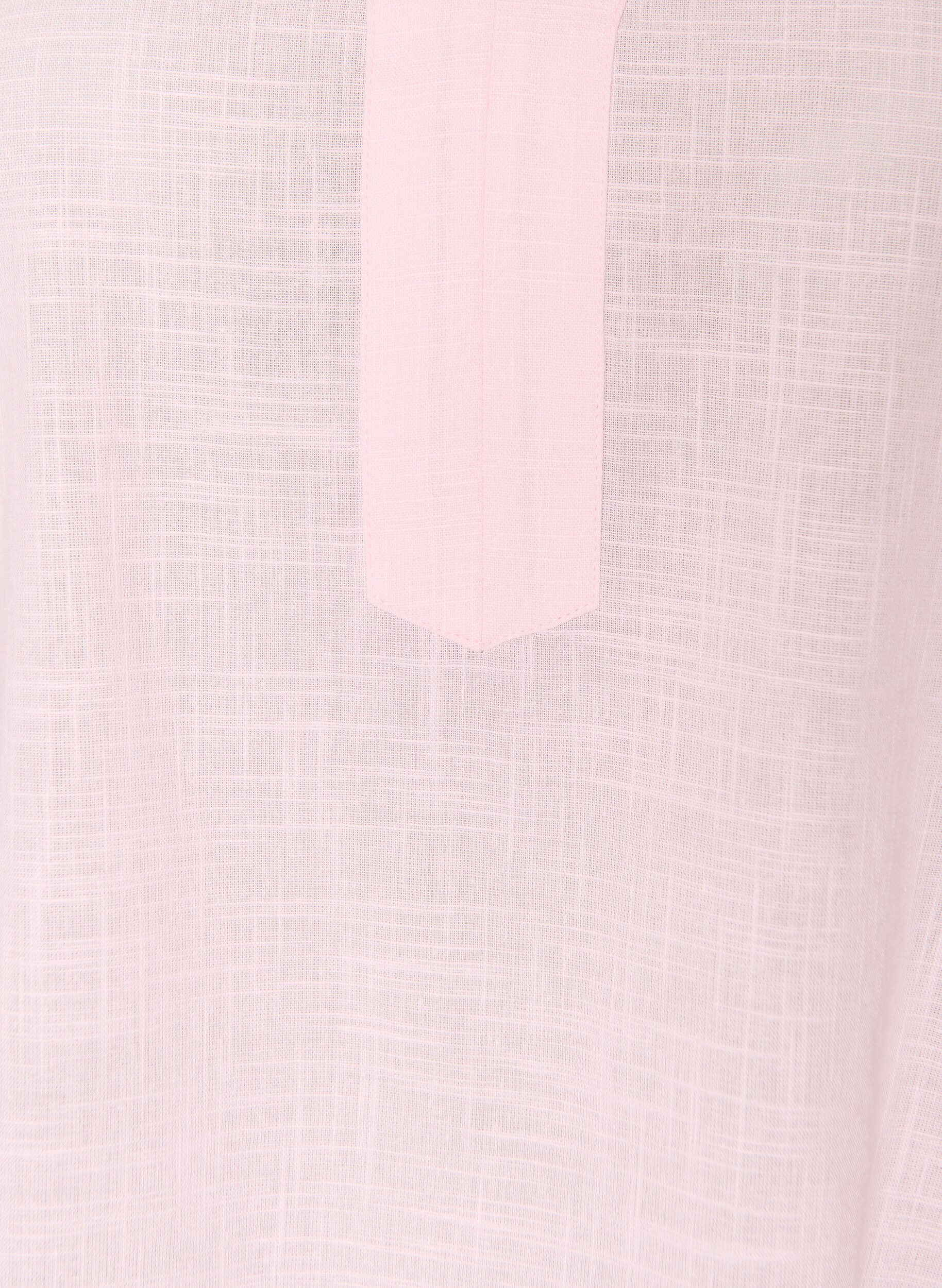 ZizzifashionCotton tunic with a V-neck, Rose, Packshot image number 2