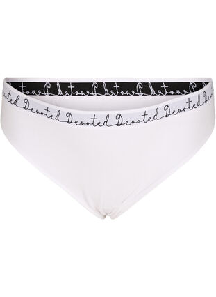 Cotton knickers with a regular waist, Bright White, Packshot image number 0