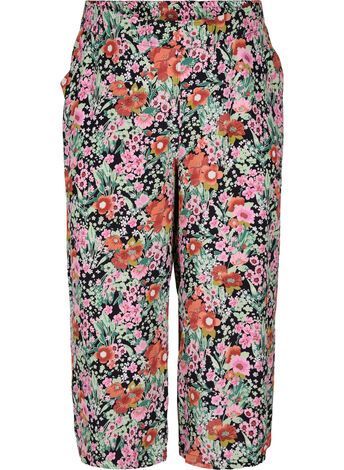 Floral culotte trousers with pockets