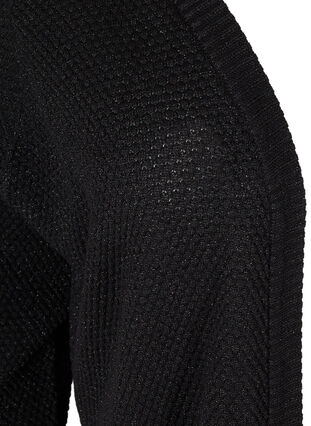 Knitted cardigan with glitter, Black, Packshot image number 2