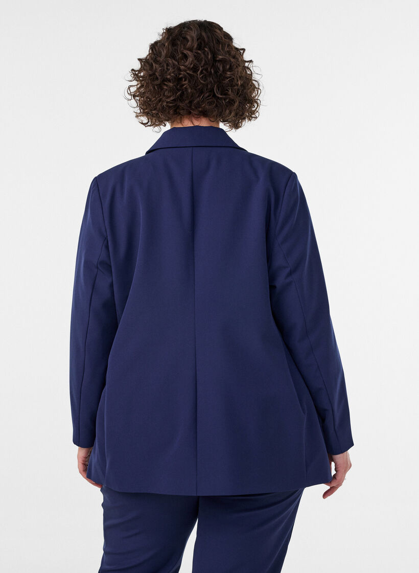 Classic blazer with button fastening, Blue, Model image number 2