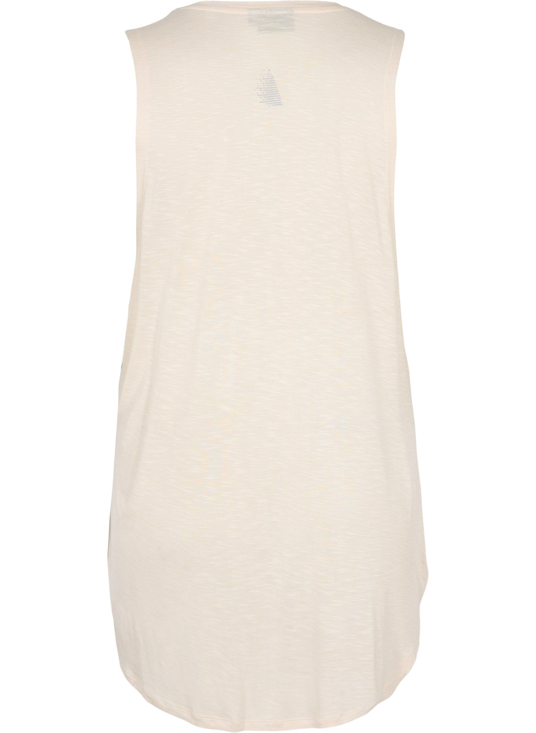 Zizzifashion Sleeveless training top in viscose, Lilac Ash w. BlackP., Packshot image number 1
