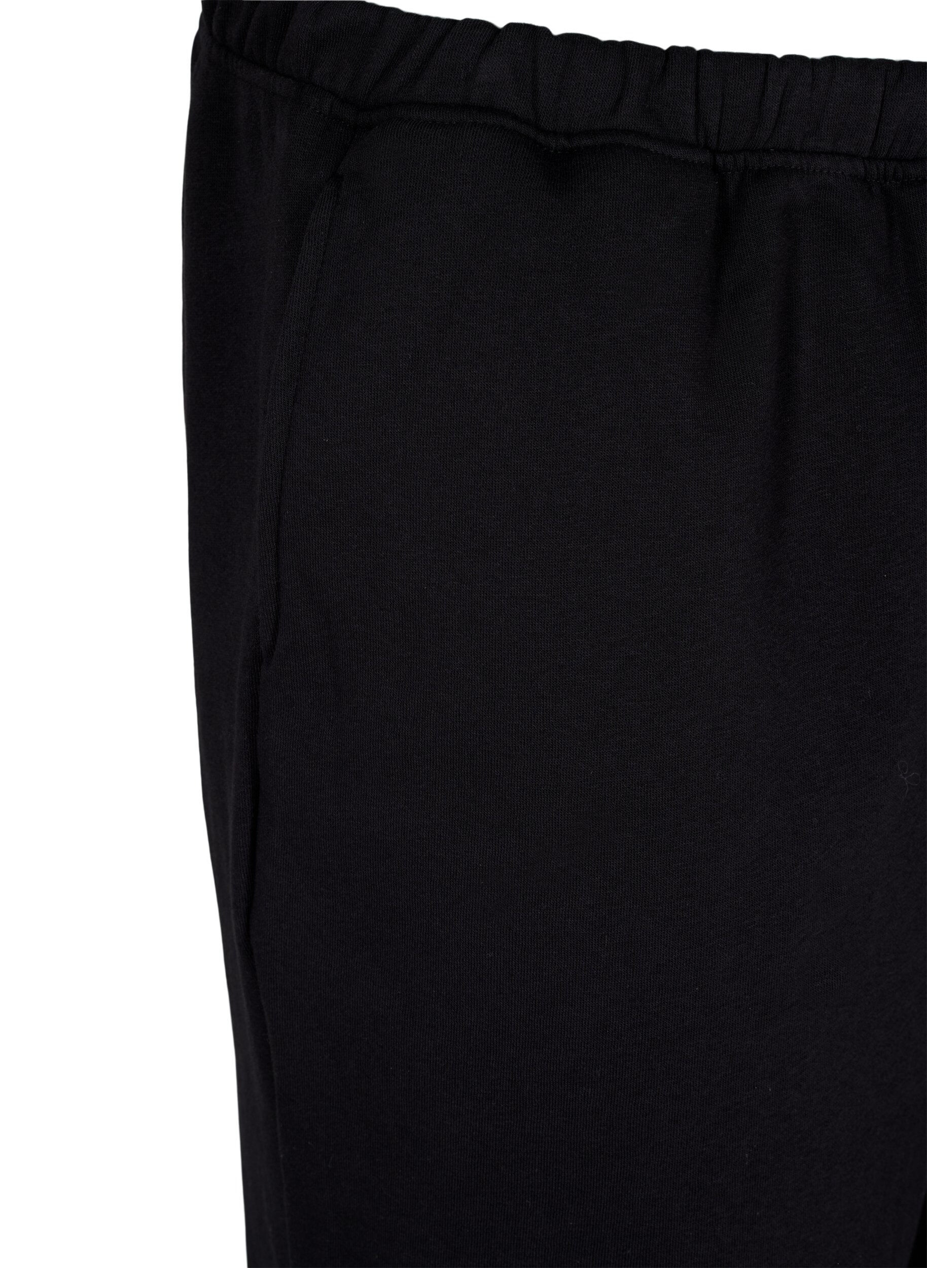 ZizzifashionLoose cotton trousers with pockets, Black, Packshot image number 2