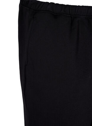 Loose cotton trousers with pockets, Black, Packshot image number 2