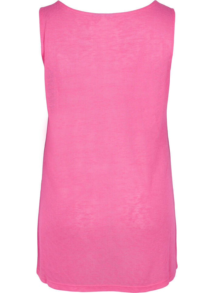 Top with structure and round neckline, Shocking Pink, Packshot image number 1