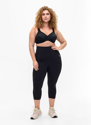 Plus Size Leggings With Pockets Gym Tights Black S/M 