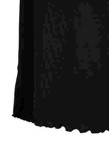 Pregnancy dress in rib, Black, Packshot image number 3
