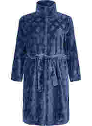 Dressing gown with zip and pockets, Peacoat, Packshot