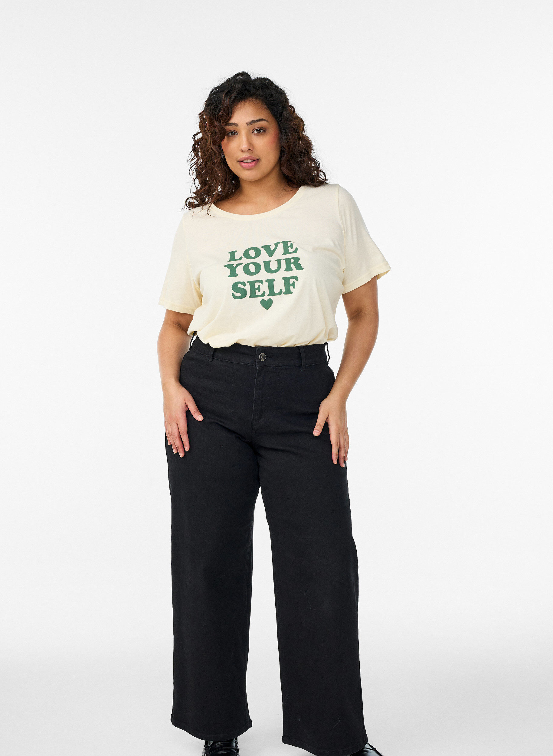 Zizzifashion T-shirt with motif, Yellow, Model image number 1