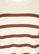Striped knit top with short sleeves, Beige, Packshot image number 2