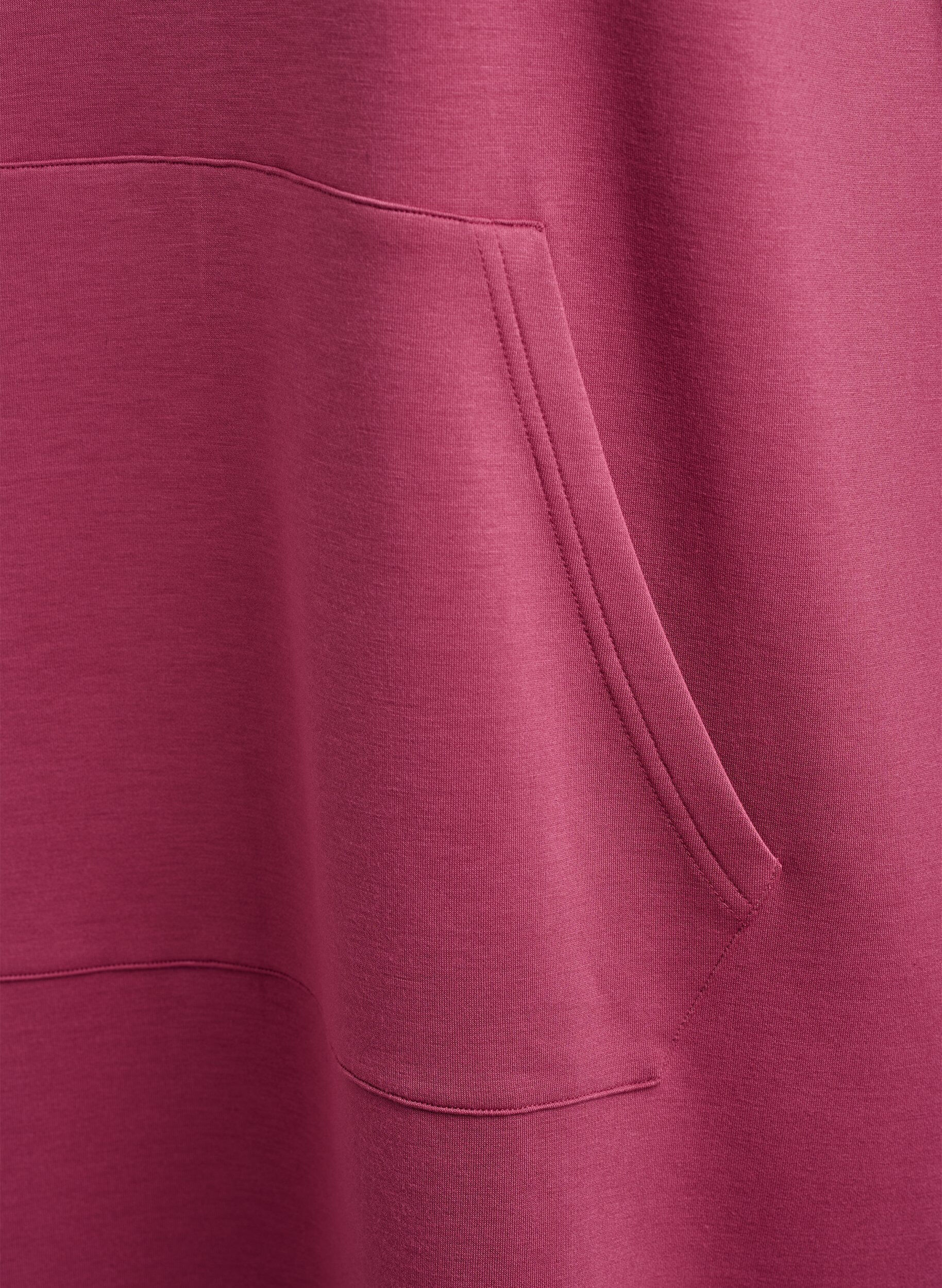 Zizzifashion Short hoodie dress with a kangaroo pocket, Rose, Packshot image number 3